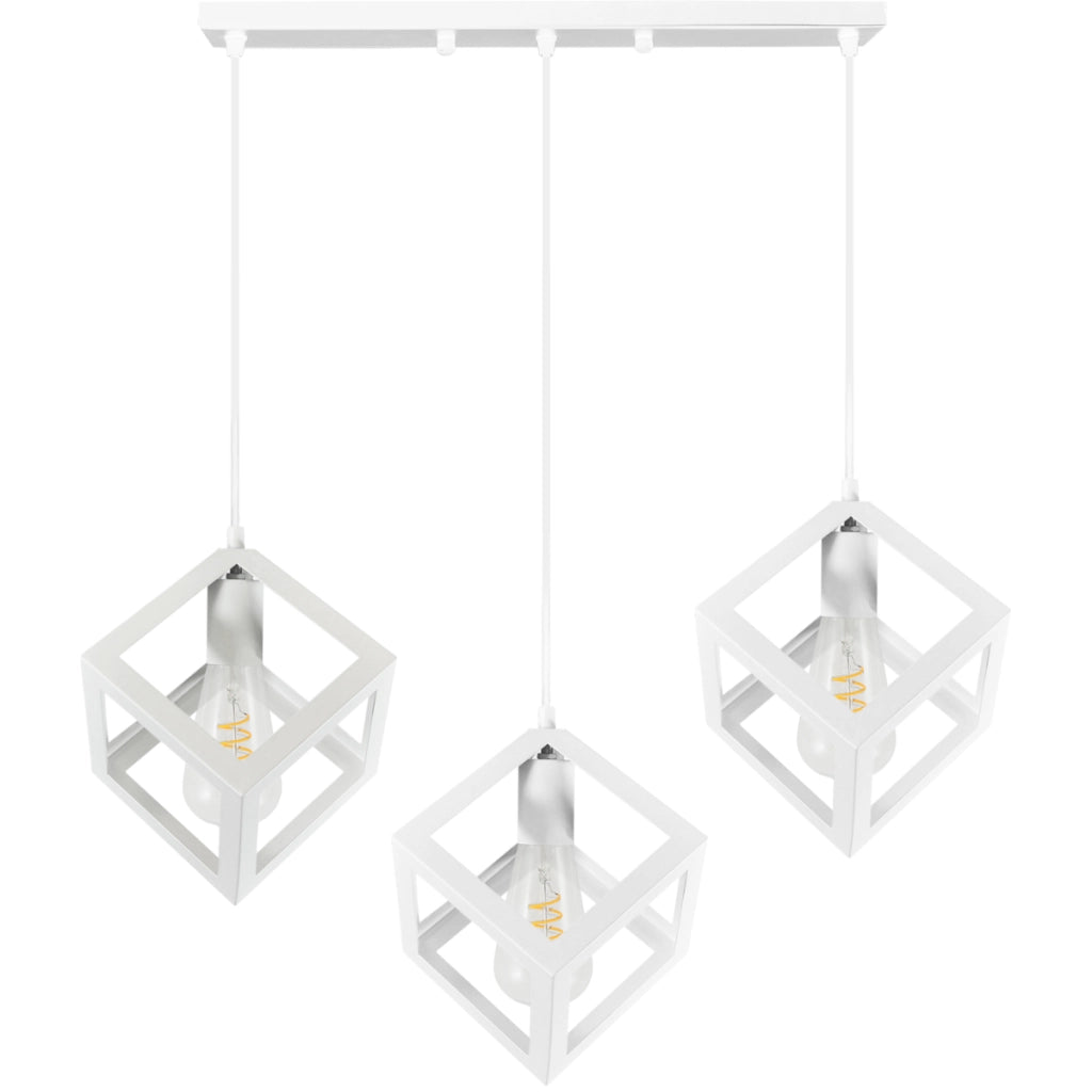 Lampadario Polux Sweden bianco metallo 3xE27