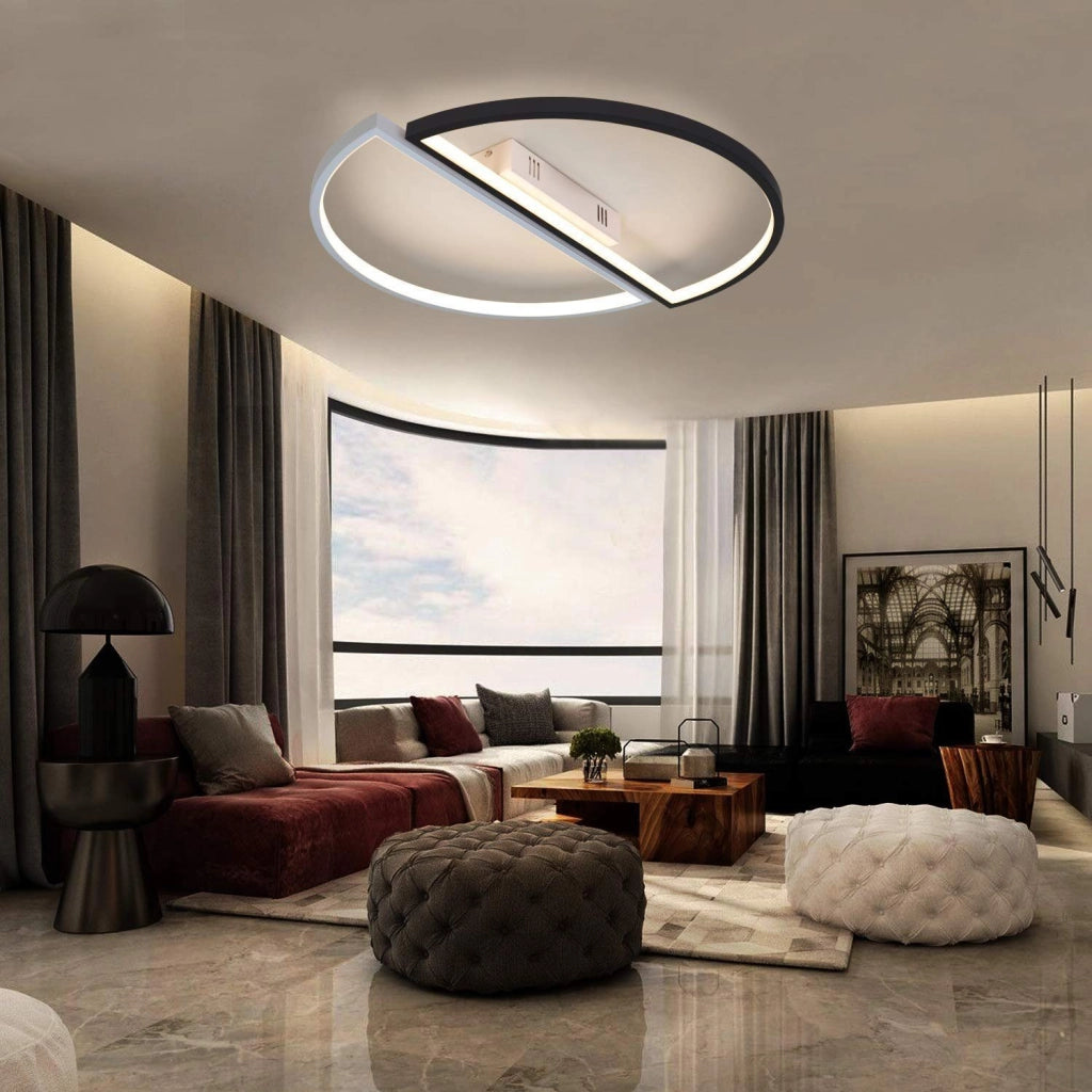 ZMH Lampada da soffitto plafoniera LED telecomando ferro dimmerabile moderna