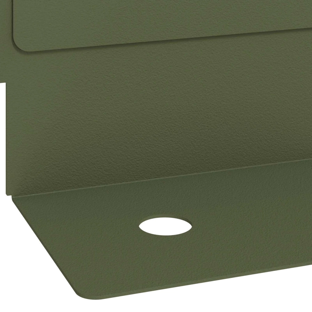 Bordura per Prato 50 pz 102 x 4 x 4 cm Acciaio Verde Oliva 8008729
