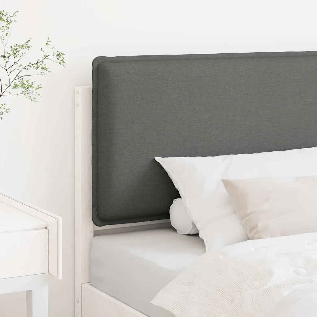 Testiera | Testata imbottita Bianco e grigio chiaro 90 cm Pino massello