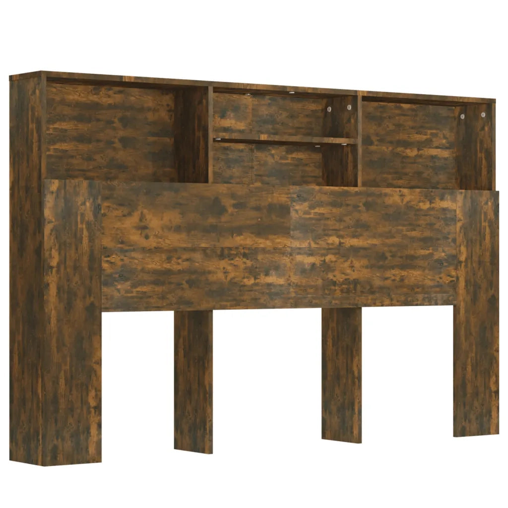 Testiera con Scomparti Rovere Fumo 160x19x103,5 cm 817252