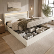 letto imbottito pu bianco 160x200 cm