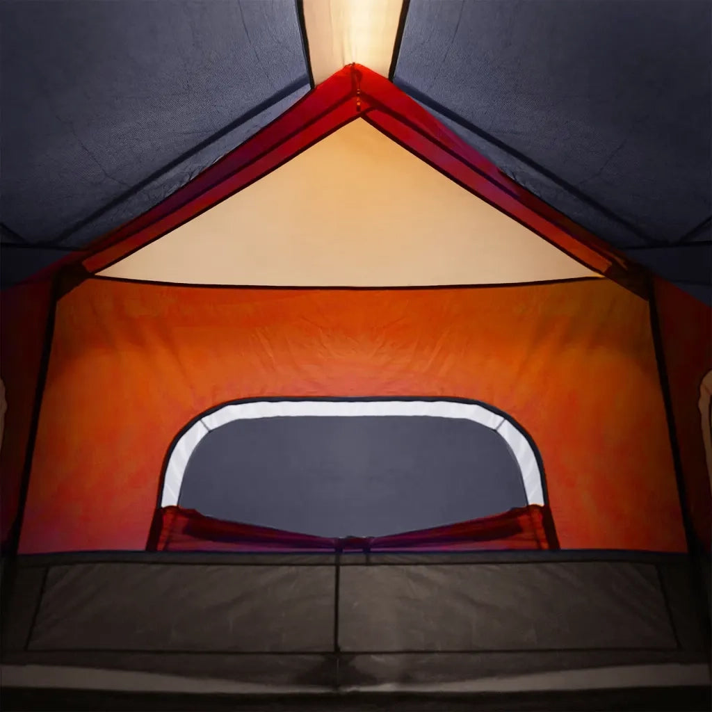 Tenda Famiglia LED 6 Persone Grigio/Arancione Rilascio Rapido 94309