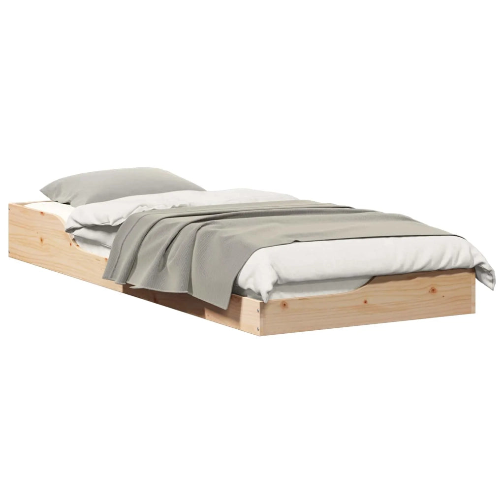Letto singolo | Letto per adulti | Struttura del letto Marrone 80 x 220 cm Pino massello