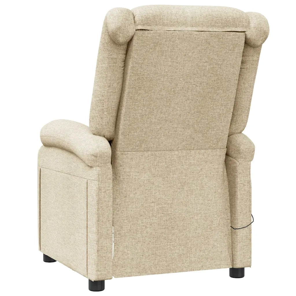 Poltrona Massaggiante Crema in Tessuto 348446