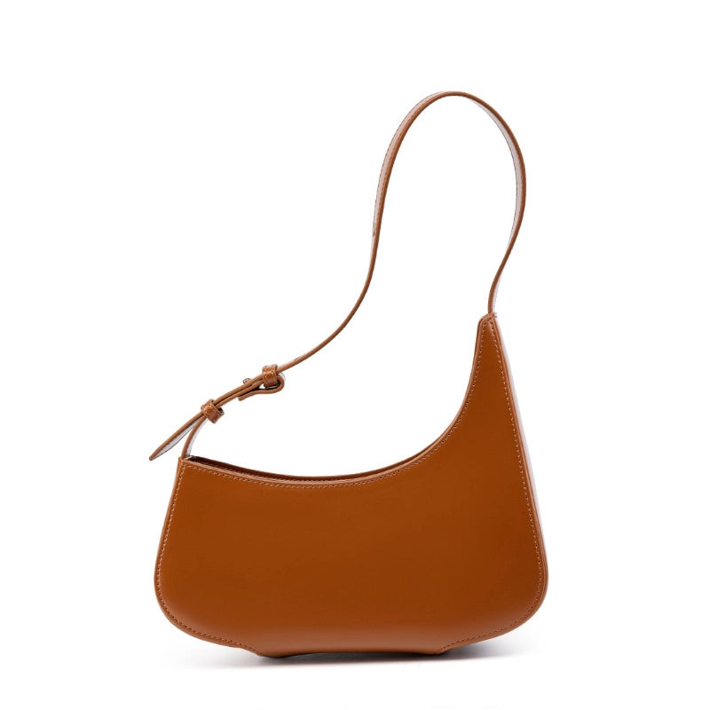 Borsa da donna in vera pelle marrone