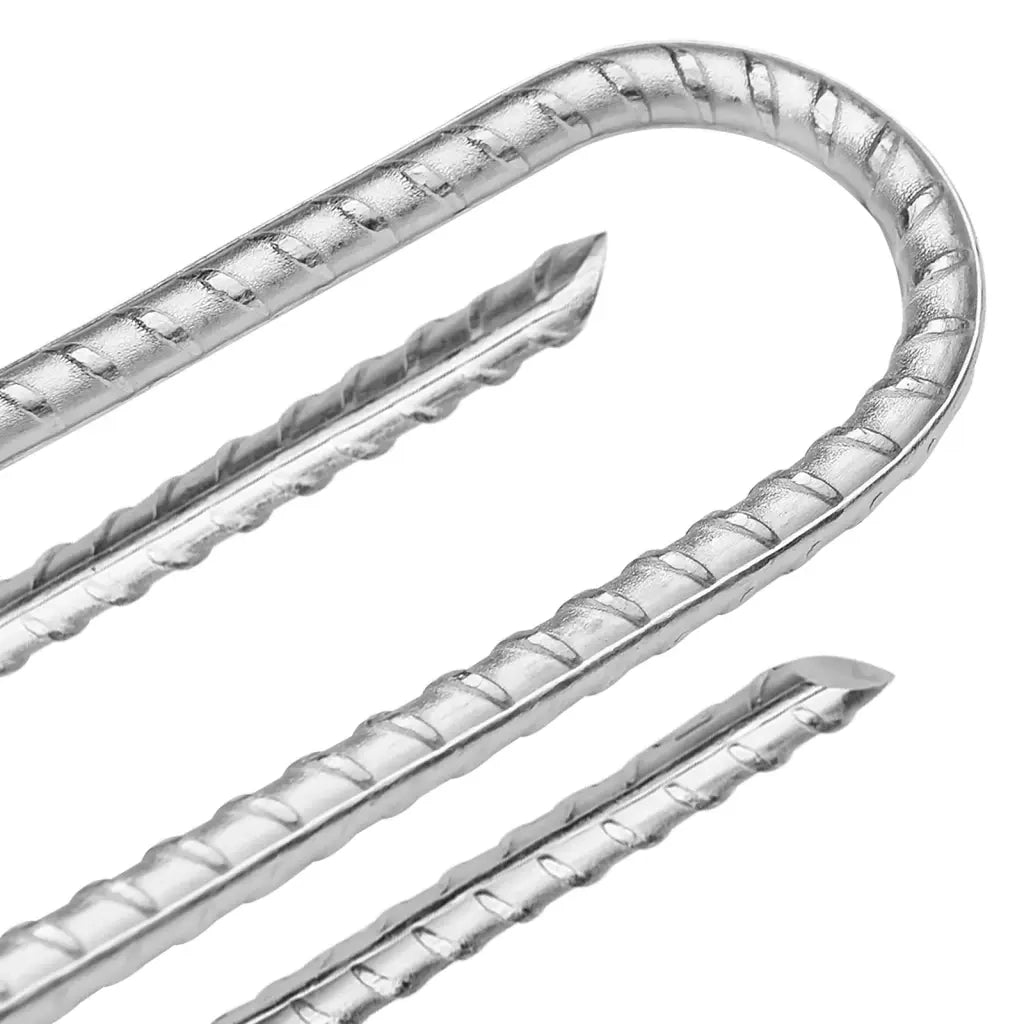 Picchetti Tenda 6 pz a Forma di U 37 cm Ø10 mm Acciaio Zincato 4009347