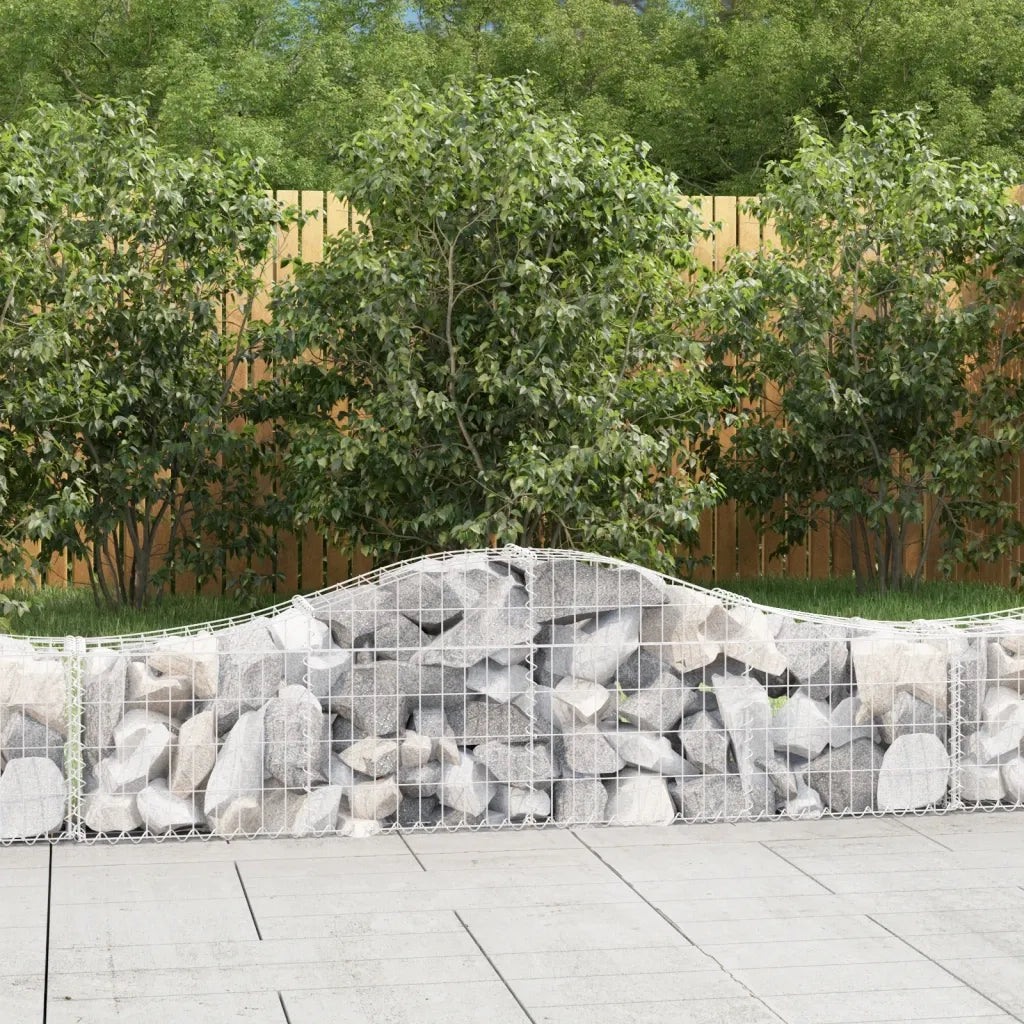 Cesti Gabbioni ad Arco 12 pz 200x30x40/60 cm Ferro Zincato 3145377