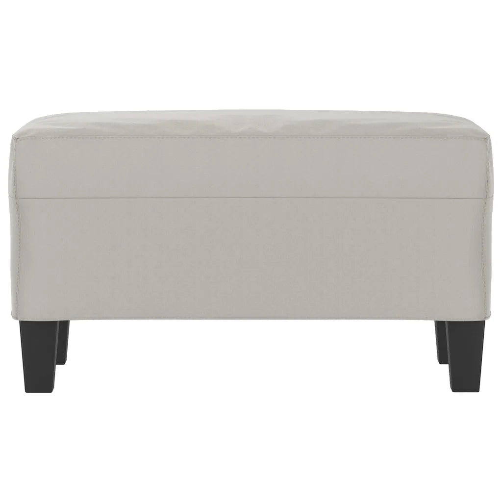 Panca-Sgabello Grigio Chiaro 70x35x41 cm in Microfibra