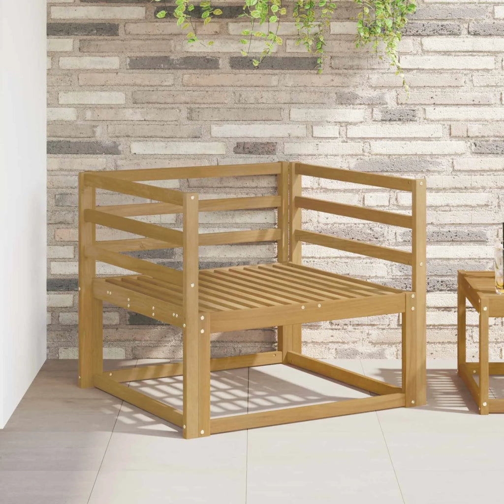 Divano centrale per esterno Legno di Acacia Massello Bianco 3438993