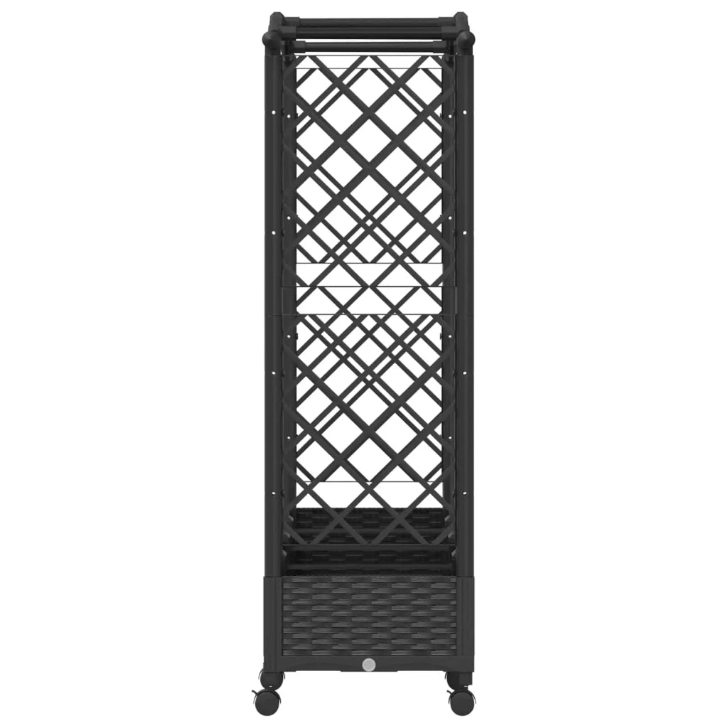 Letto Rialzato con Griglia e Tetto Nero 207 x 40 x 129 cm PP 3423149