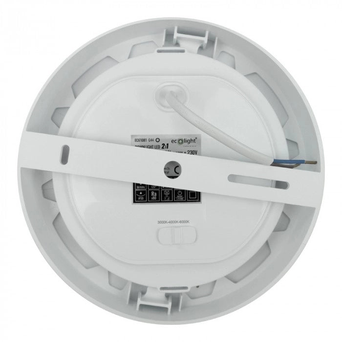 Plafoniera LED rotonda 24W CCT 2in1 bianca Ecolight
