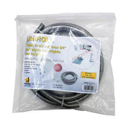 Tubo flessibile inox KIT 4 mt. -   3/4" acciaio inox con 4 raccordi femmina per acqua