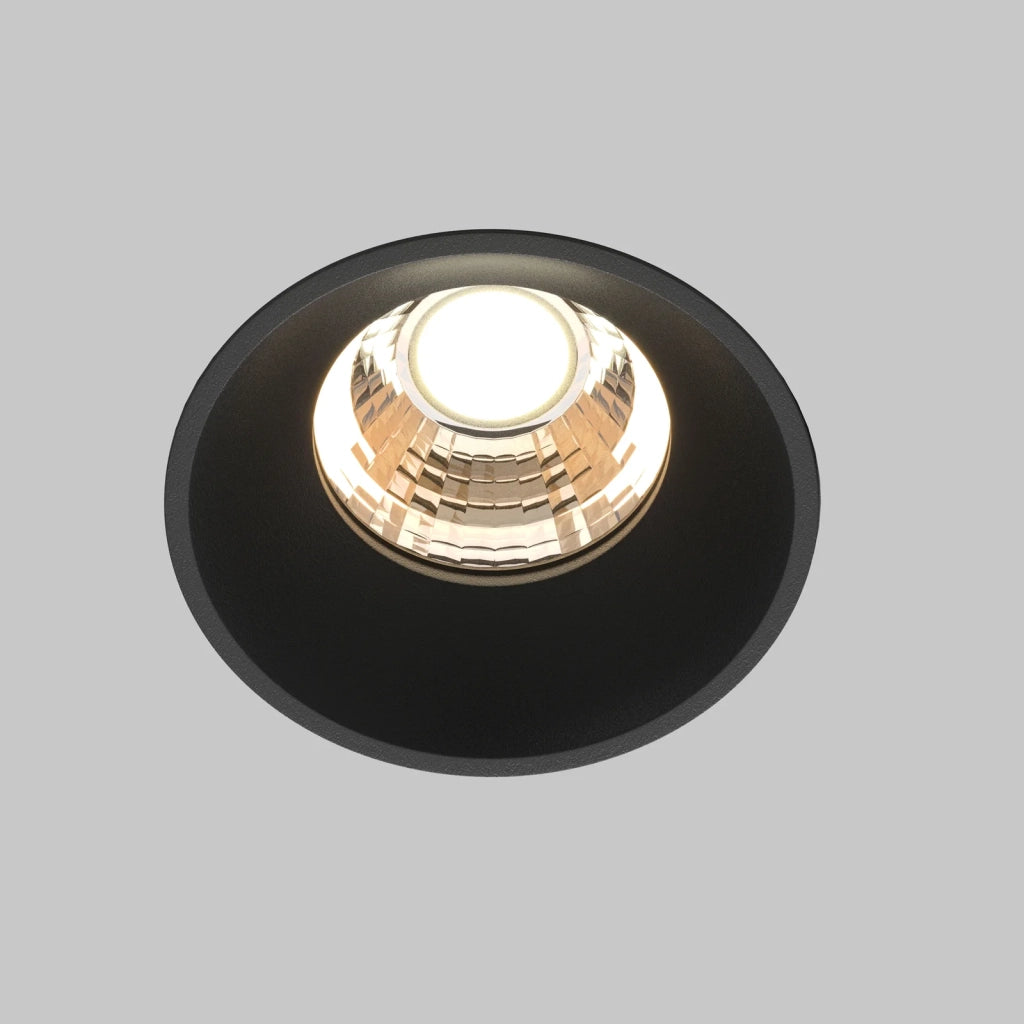 Maytoni Lampada da incasso Round 1 luce LED integrato nero alluminio