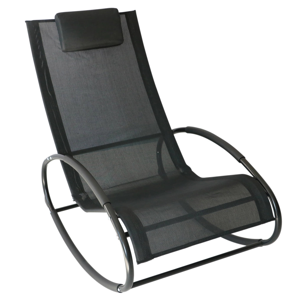 Sdraio da Giardino Zero Gravity con Cuscino ¨C zephmum ¨C Nero 105x62x88cm