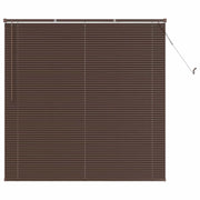 Tenda Veneziana | Tenda a lamelle Marrone Scuro con Motivo 150 x 130 cm 25 mm PVC