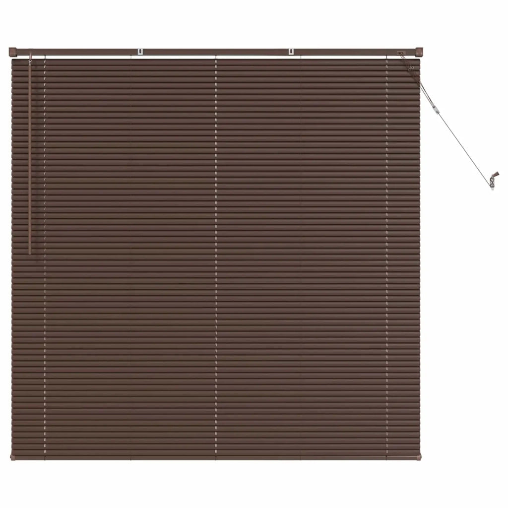 Tenda Veneziana | Tenda a lamelle Marrone Scuro con Motivo 150 x 130 cm 25 mm PVC