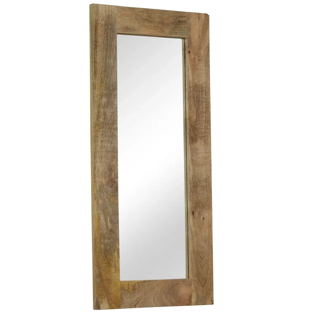 Specchio-Specchio Decorativo in Legno Massello di Mango 50x110 cm