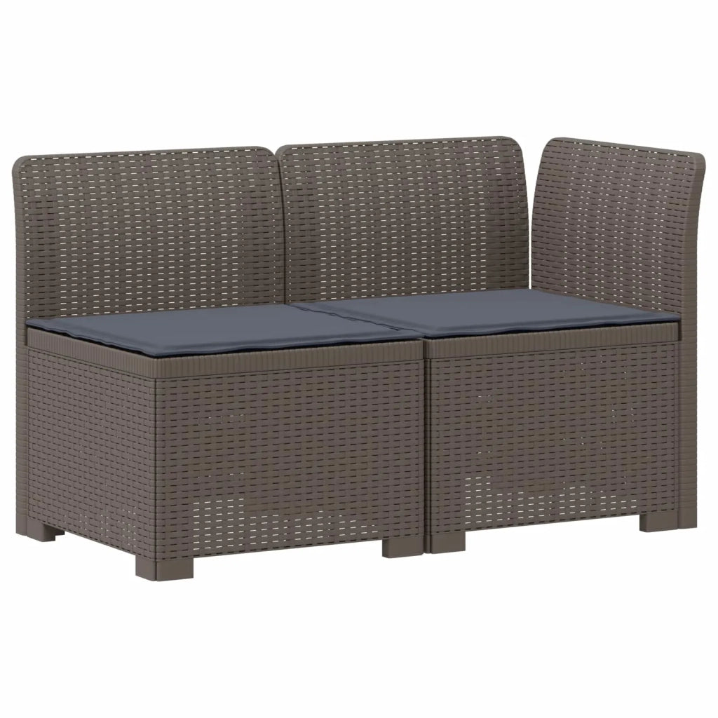 Divano da esterno-Divano da Giardino a 2 Posti con Cuscini Aspetto Rattan PP 405597