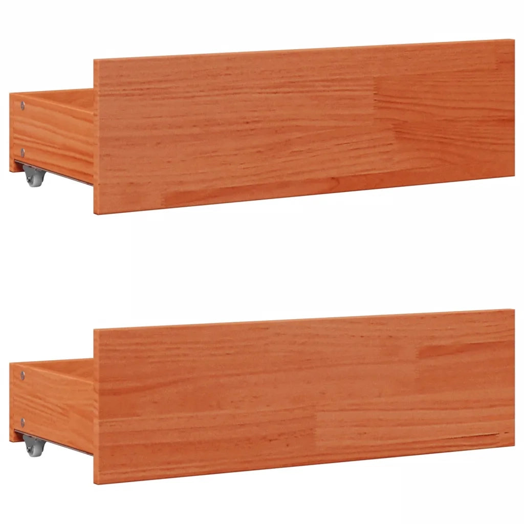 Giroletto senza Materasso con Cassetti Marrone Cera 100x200 cm 3308812