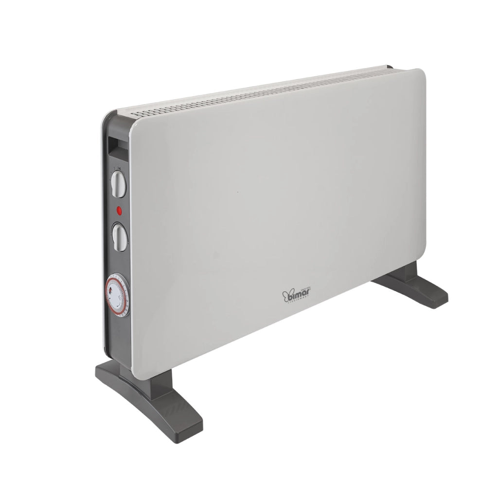 Bimar Termoconvettore a Convezione Naturale HC513, in Filo Metallico con Programmatore 24h, Stufa Elettrica con Ventilatore Turbo 2000W, 2 Potenze di Riscaldamento, Termostato Regolabile, Silenzioso