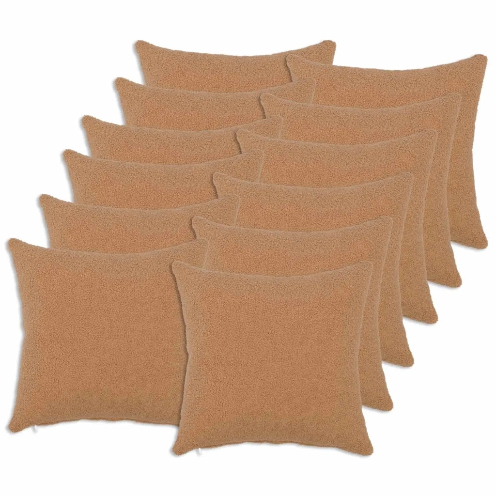 Federa 12 pcs HEERLEN Beige 40 x 40 cm Bouclé 908496