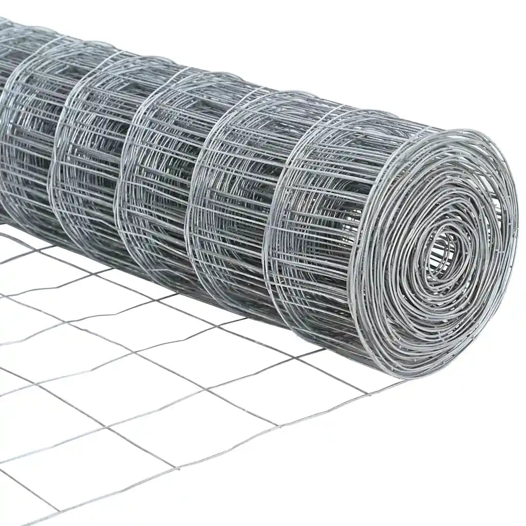 Recinzione con Posto Argento 0,8 x 25 m Acciaio e PVC 3350510