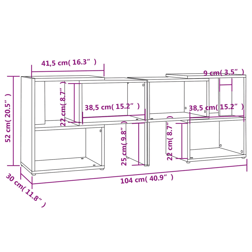 Mobile Porta TV-Mobile per TV-Credenza TV Nero Lucido 104x30x52 cm in Legno Multistrato