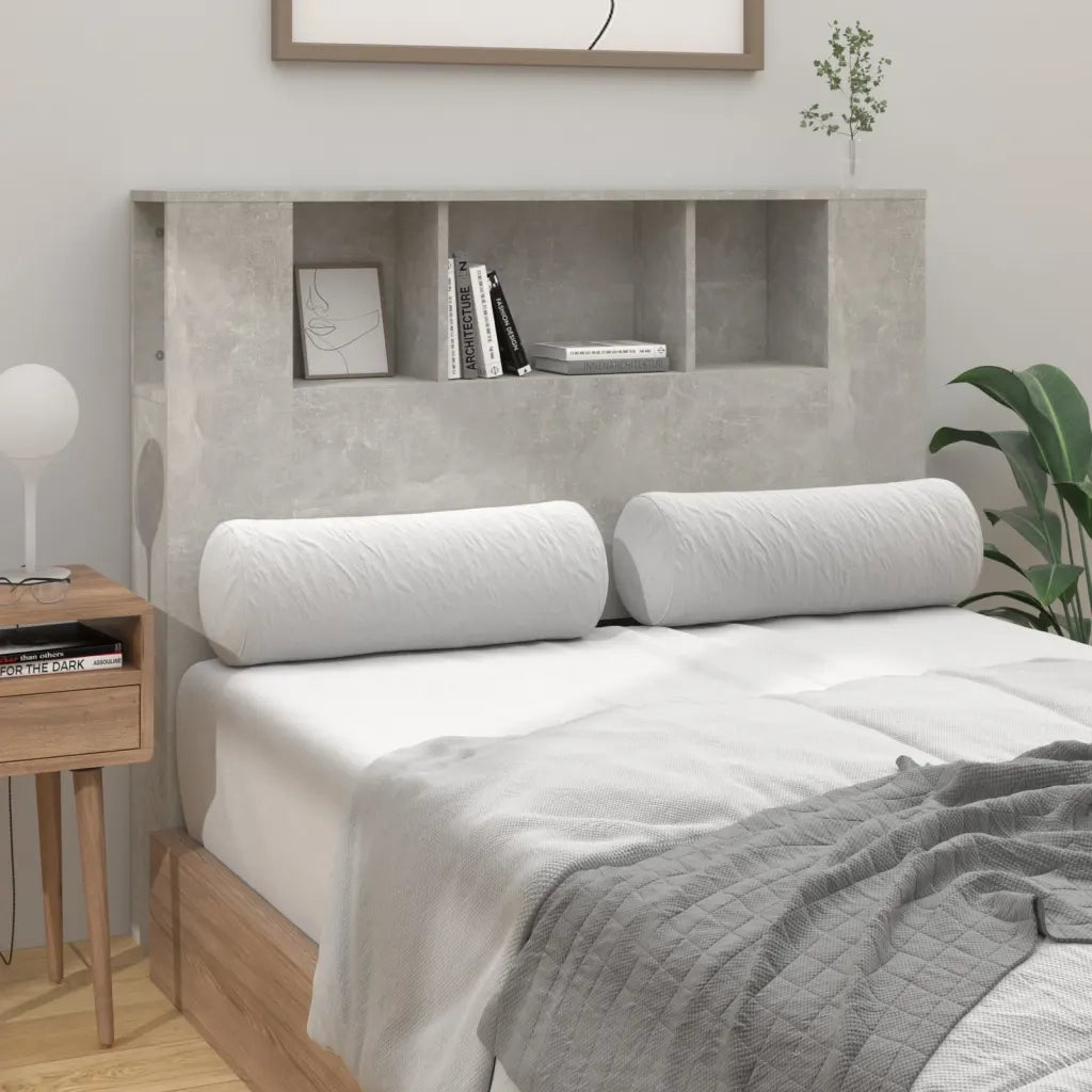 Testiera | Testata con Scomparti Grigio Cemento 120x18,5x102,5 cm