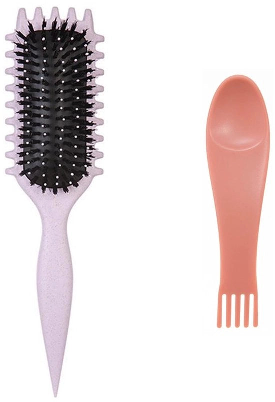Spazzola per capelli multifunzione con massaaggio - unisex - 23,8x6,8 cm - design elegante - spazzola per capelli con lama di pulizia