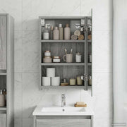 Mobiletto per specchio da bagno Grigio Sonoma 30 x 10,5 x 50 cm 889012