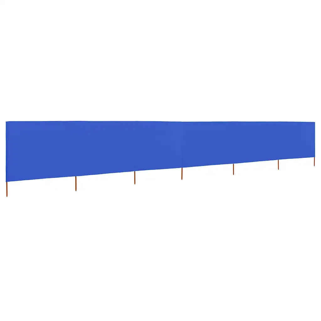 Paravento a 6 Pannelli in Tessuto 800x120 cm Azzurro 47179