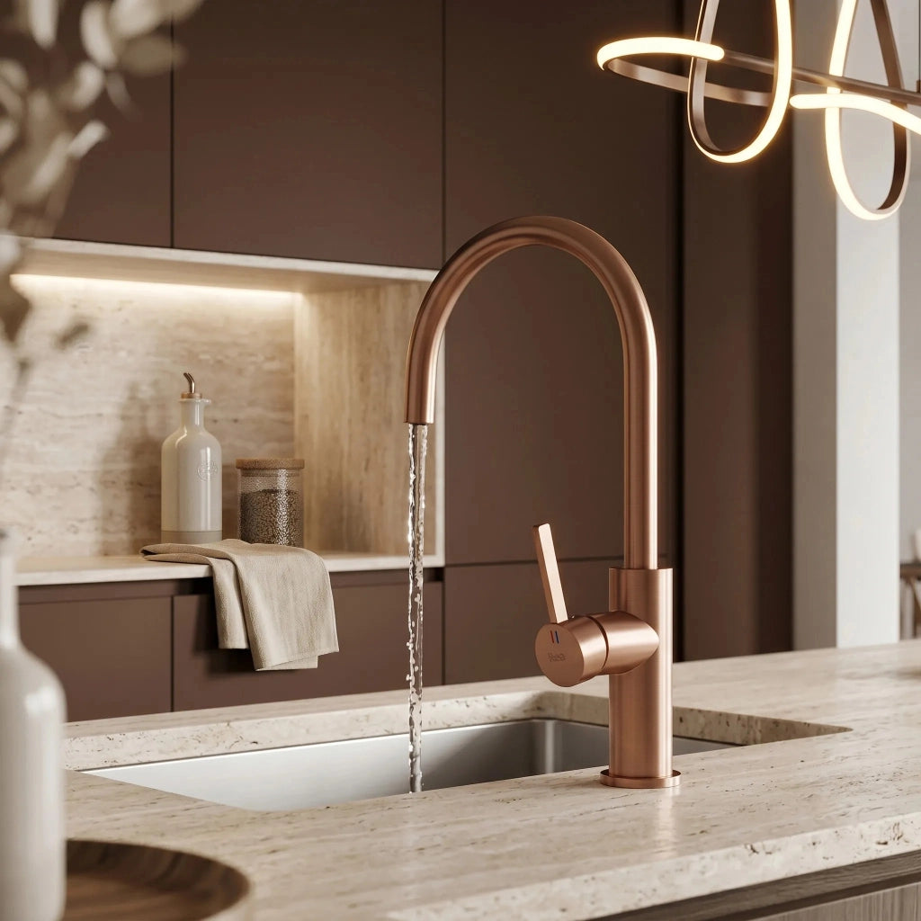Rubinetto Da Cucina Rea Rivo Brush Copper