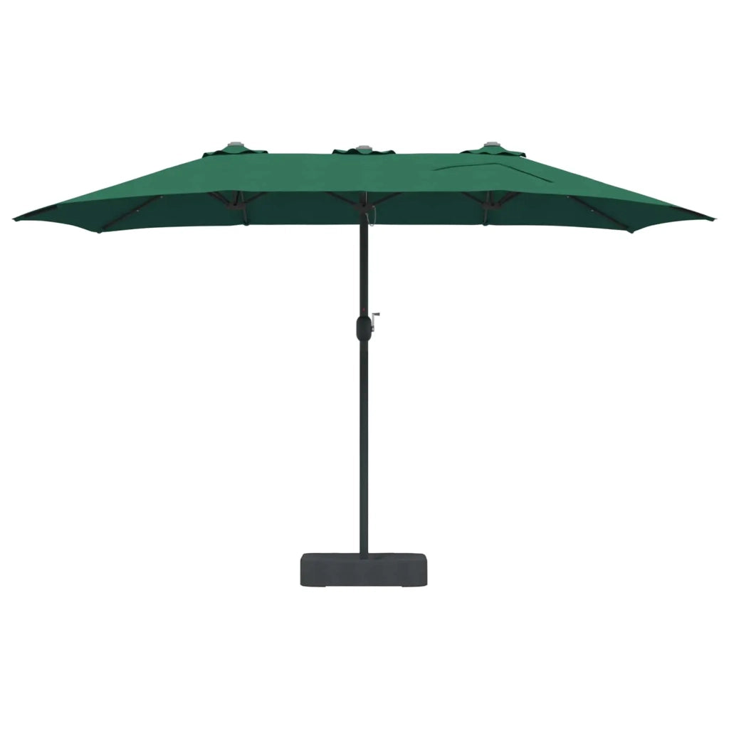 Ombrello da giardino Verde 385 x 209 x 244 cm Poliestere 42003284