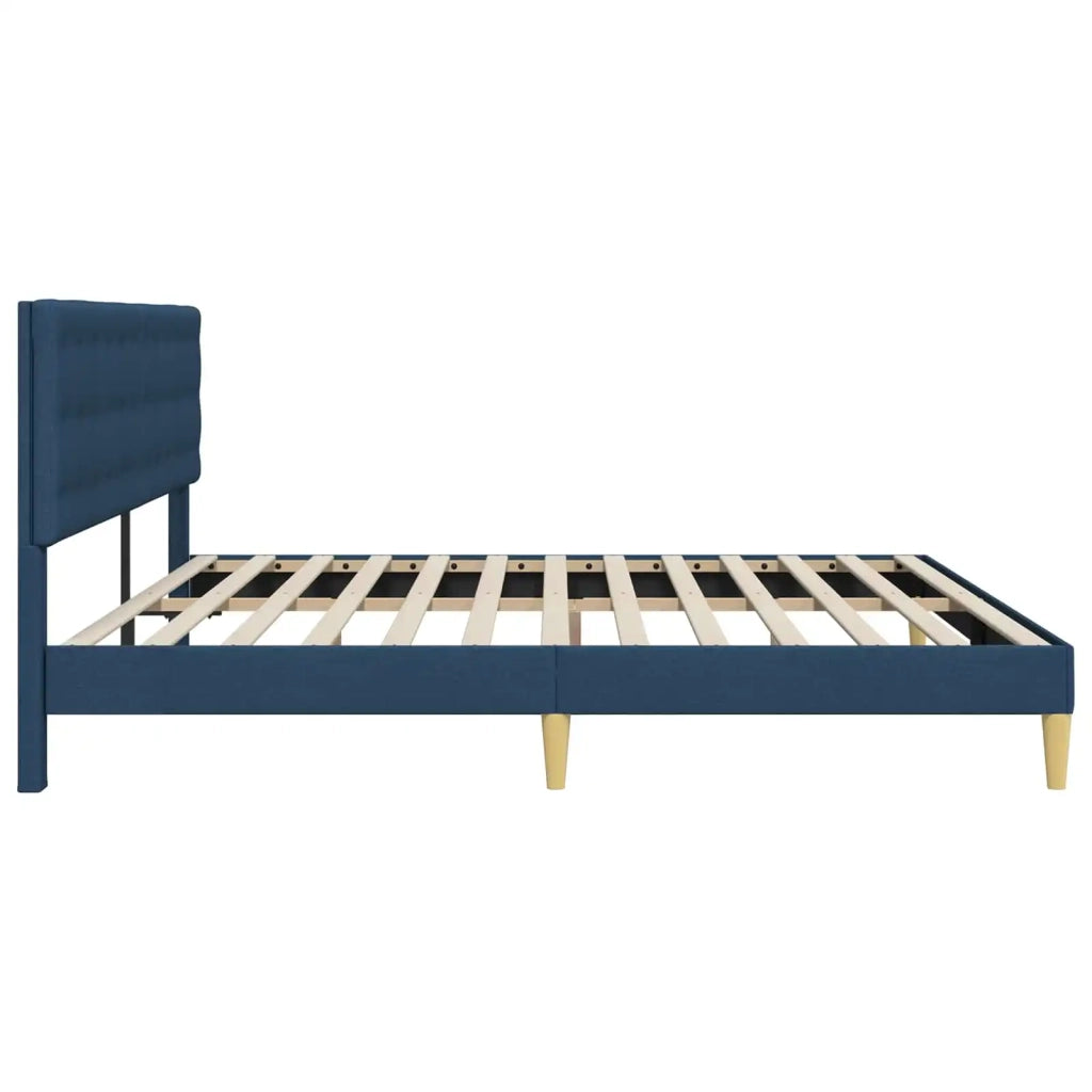 Struttura del letto con testiera-Giroletto Blu 180 x 200 cm Tessuto 349260