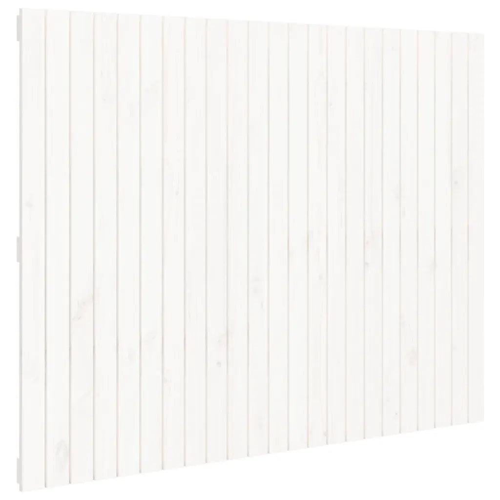 Testiera | Testata da Parete Bianca 146,5x3x110 cm Legno Massello di Pino