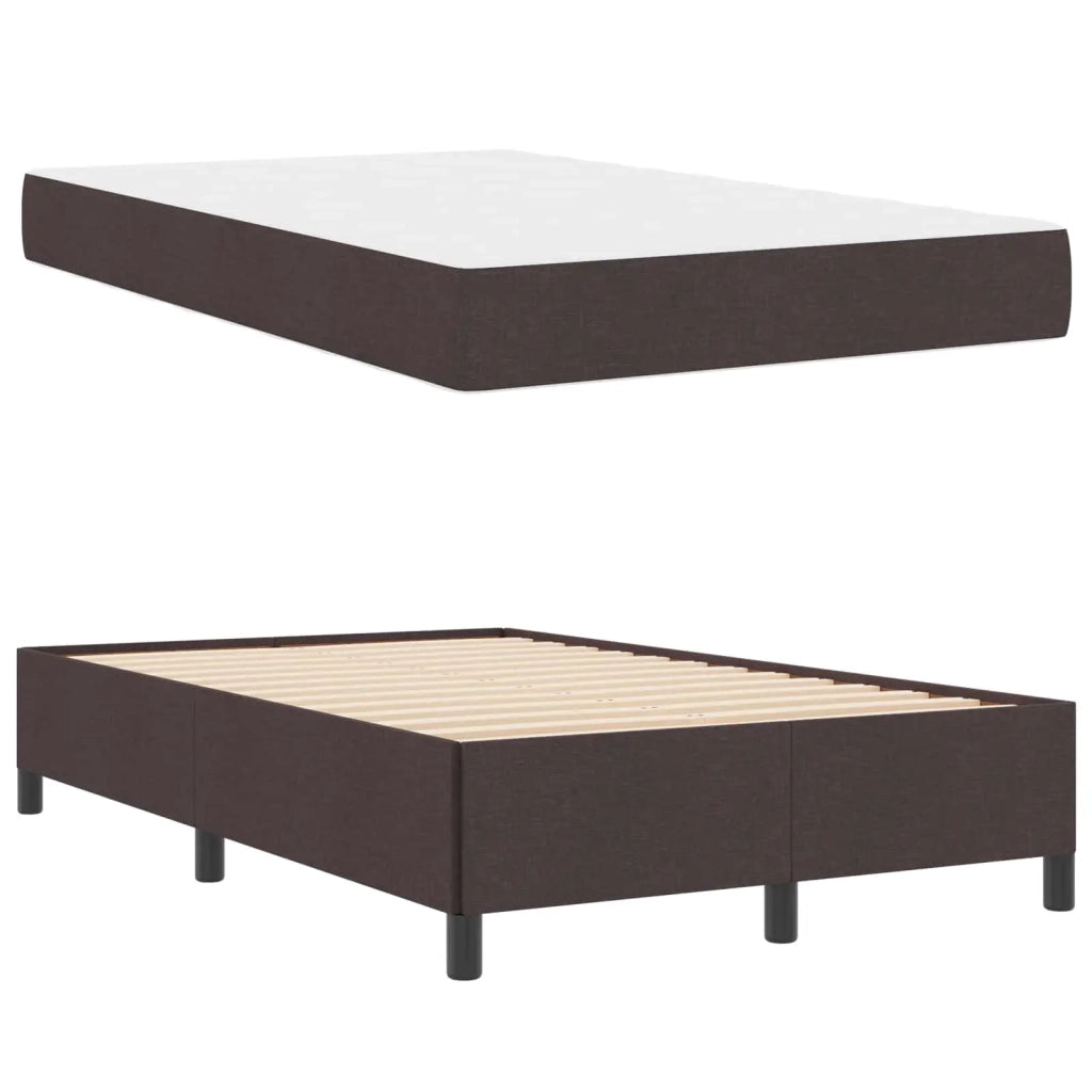 Letto a molle Marrone Scuro 120 x 200 cm Tessuto 3398853