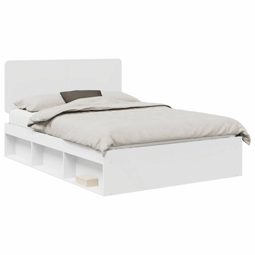 Struttura del letto Bianco 140 x 190 cm Pino massello 3412488
