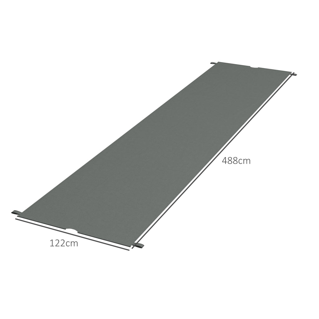 Telo di Ricambio per Pergola Retrattile ¨C Xylo ¨C 4,9x1,2m Poliestere UV Grigio Scuro