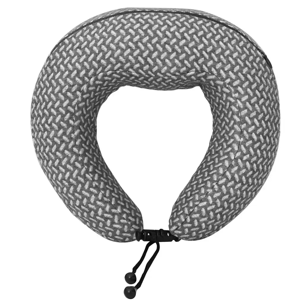 Cuscino da Viaggio per il Collo Grigio 30 x 28 x 14 cm 42012698