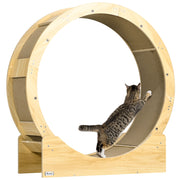 Ruota per Gatti 91 cm con Freno e Grattatoio ¨C Zephmum ¨C Legno di Quercia