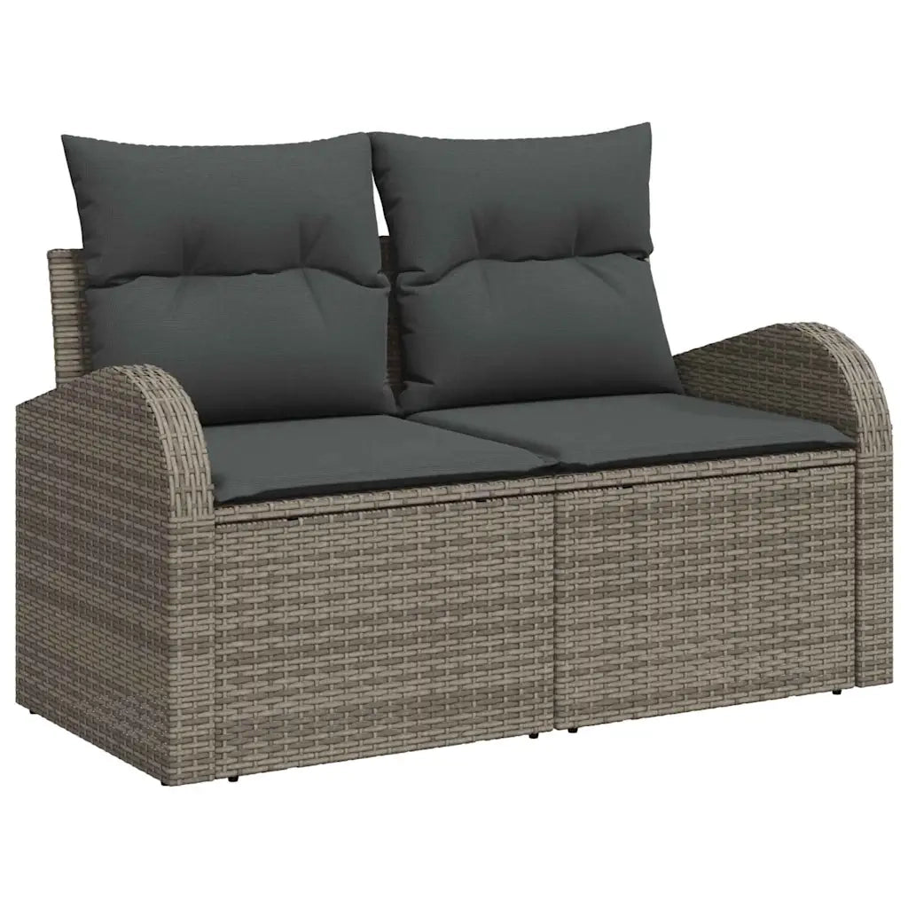 Set Divano da Giardino 7 pcs Grigio Rattan in Polipropilene 3357312