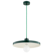 Lampada sospesa loft verde/bianca piatto E27 Eteri Alfa