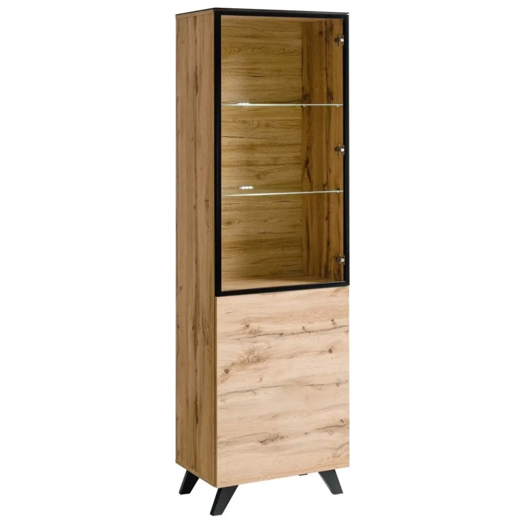 Set di mobili da salotto TINO composto da quattro mobili e uno scaffale in stile industriale.