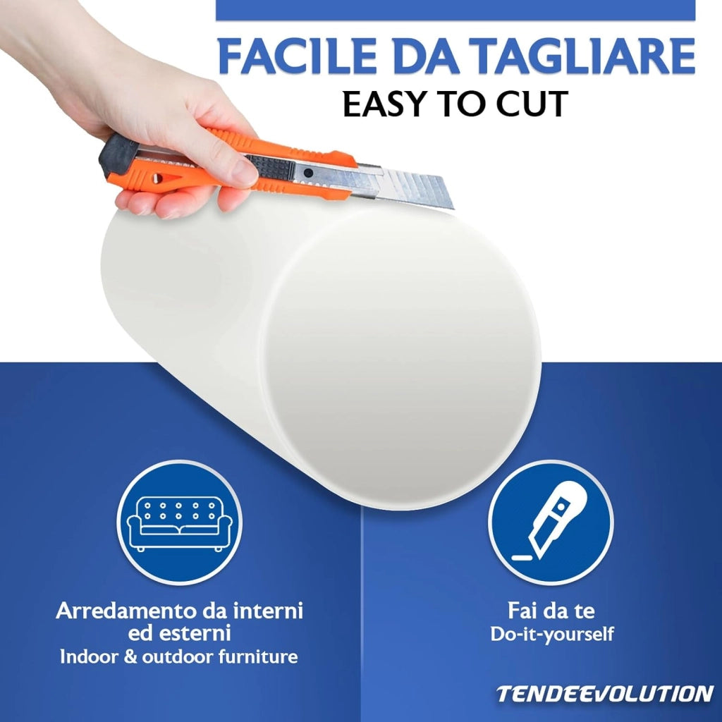 Cilindro in Gommapiuma per Divano Letto - Imbottitura in Spugna e Poliuretano - Rullo Foam - Diametro 20 cm - Lunghezza 140 cm