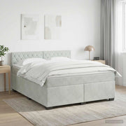 Letto box spring con materasso Grigio Chiaro 180 x 200 cm 3450758