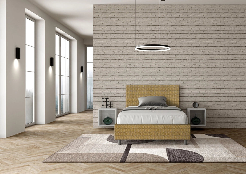 Letto 1 Piazza e Mezzo 120x190 cm con Rete Adele Labirinto 06 Giallo