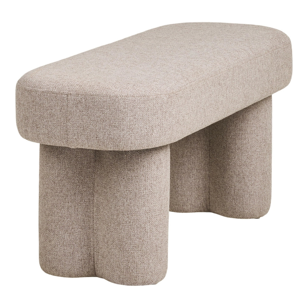 Panca Weston, Beige, Tessuto, 36x95x45 cm