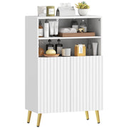 Mobile bagno con ante soft-close e ripiani aperti ¨C Xylo ¨C MDF bianco