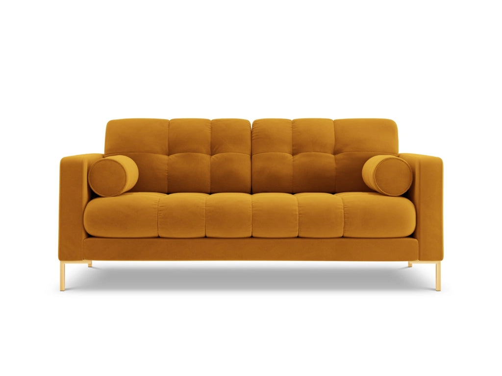 Cosmopolitan Design - Divano "Bali" 2 posti in velluto giallo 